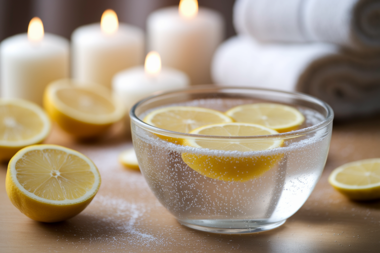 bain-pieds-citrons-bicarbonate-serviettes-bougies