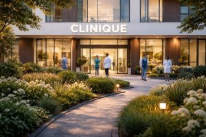 clinique-moderne-jardin-plantes-pave
