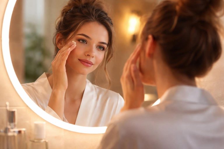 femme-miroir-soin-visage