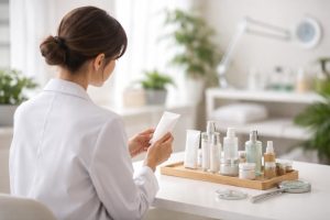dermatologue-dos-cabinet-produits-soin
