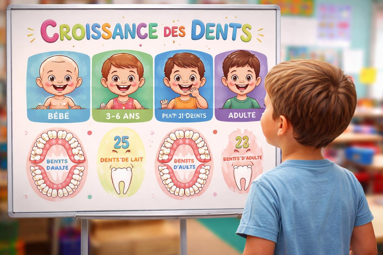 enfant-tableau-croissance-dents-classe